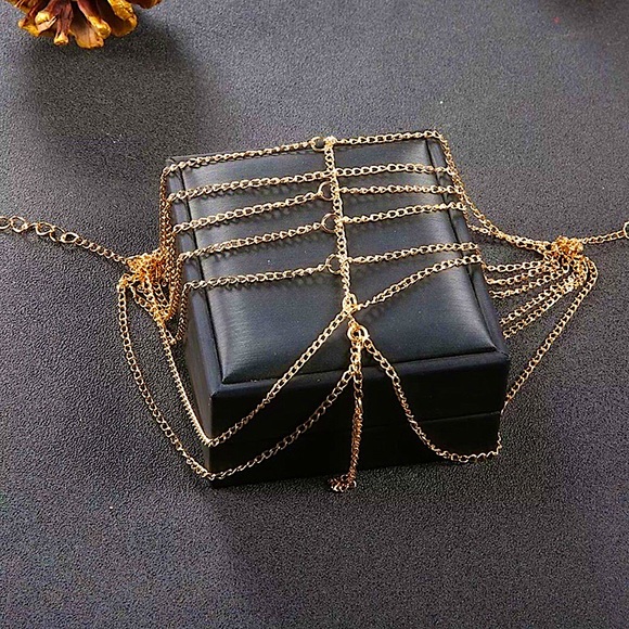 ⚜️[𝟯/$𝟮𝟴]⚜️8 Layered Two Gold Anklets Set NEW - Picture 4 of 10